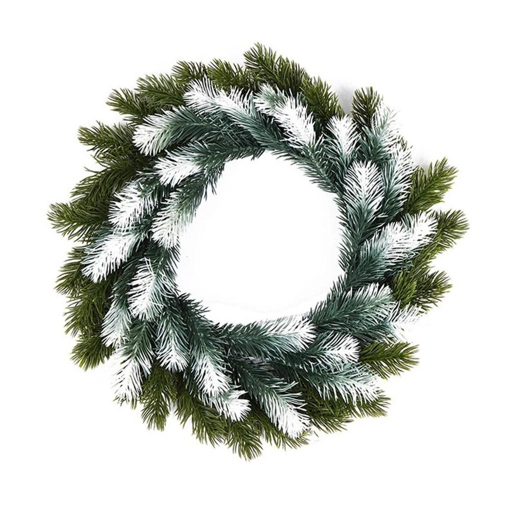 Artificial Christmas Decoration Festive Atmosphere Front Door Decor Artificial Wreath Easy To Hang Flexible Decoration