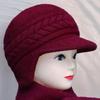 Warm Duckbill Cap & Scarf Set for Women – Thick Knit Wool, Perfect for Autumn & Winter