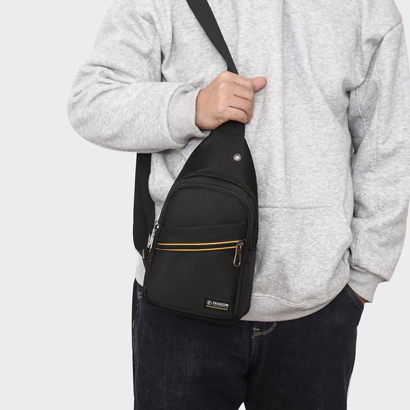 Нагрудная сумка, модная новая однотонная мужская нагрудная сумка, уличная повседневная модная сумка через плечо на одно плечо
