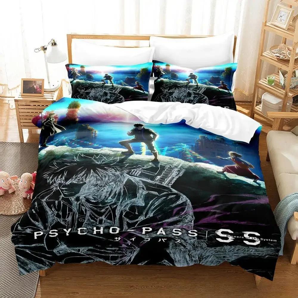 Новый комплект постельного белья Psycho Pass Single Twin Full Queen King Size Bed Set Adult Kid Bedroom Duvet cover Sets Anime Parure de lit Bed