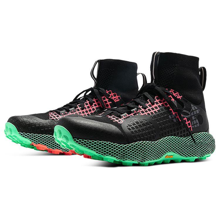 Under Armour HOVR Ridge Trek Black Chestnut Red Green Men Sneakers 3025581-001