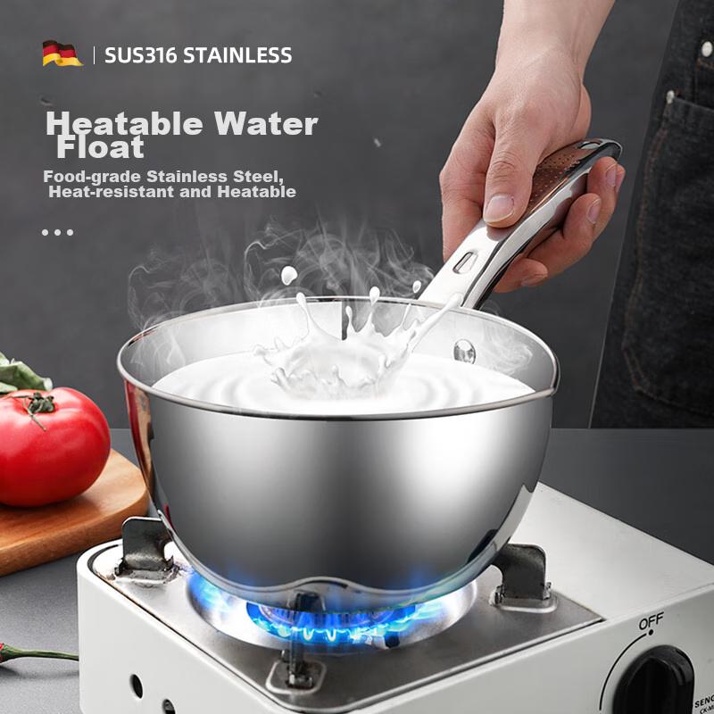 Newair 316 Stainless Steel Water Scoop, Household Water Ladle, Thickened Old-Style Large Kitchen Water Scooper, Extended Handle