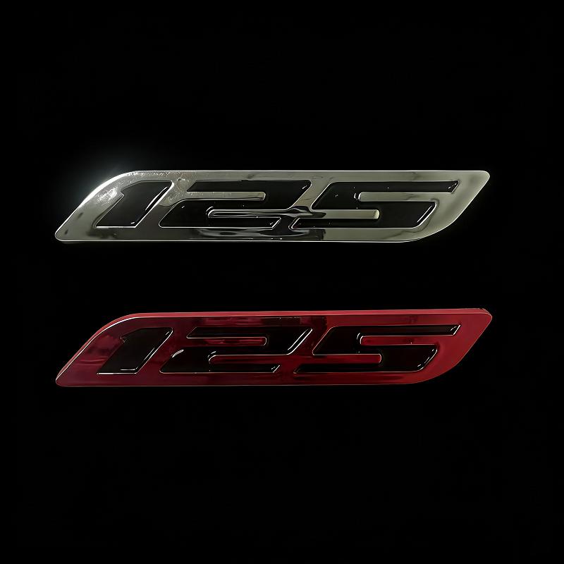 125 ABS hard label modified car motorcycle logo tail labe body sticker tail label side label 3D decorative sticker