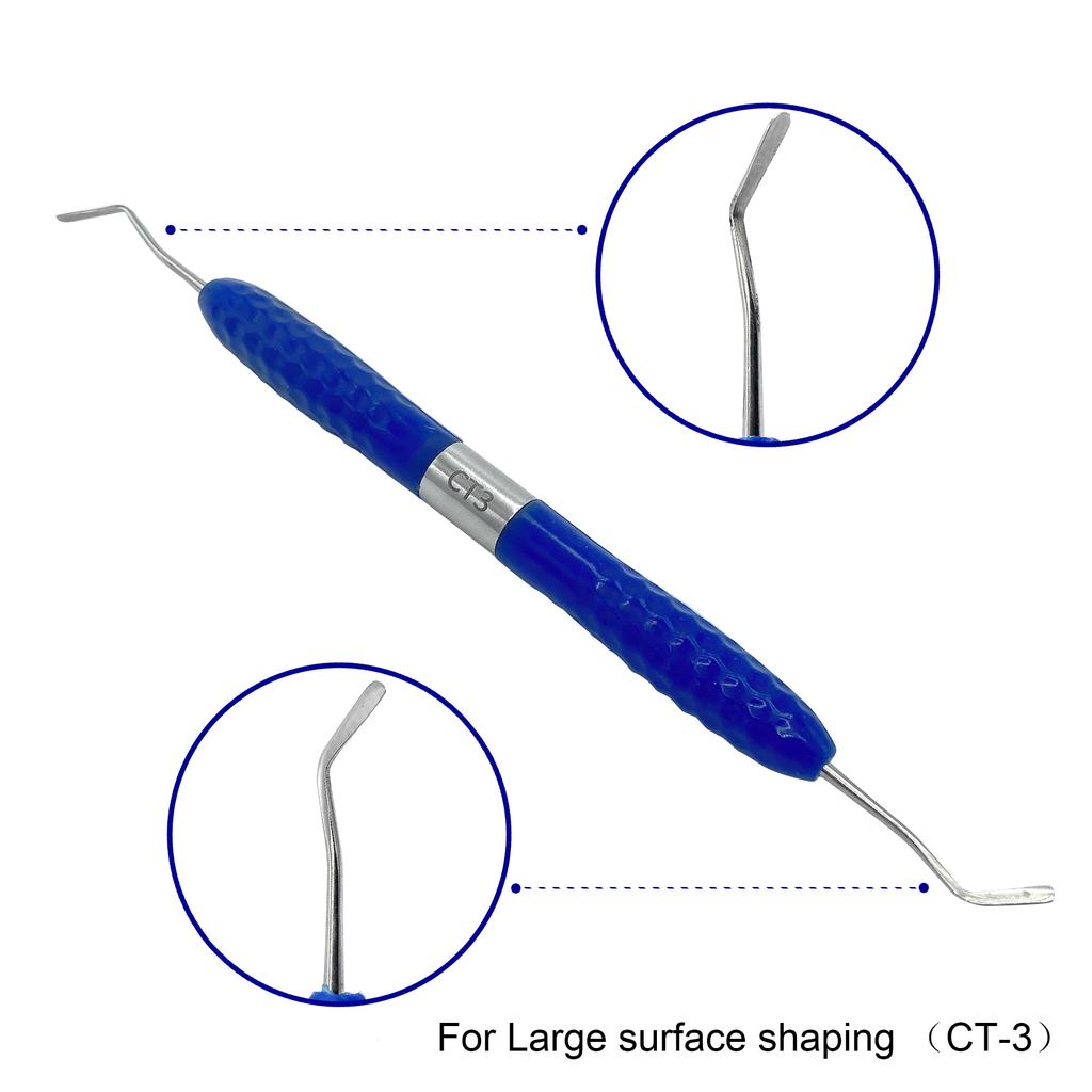 Стоматологический заполненный смолой реставрационный инструмент, наполнитель, нож для эстетической реставрации, силиконовая ручка, стоматологические инструменты