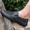 Мужские белые мокасины Slip-On серые на плоской подошве для вождения черные походные туфли ортопедические туфли ручной работы большого размера