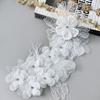 White Heavy Industry Nail Drill Three-Dimensional Flower Lace Wedding Dress Dress Accessories Decorative Accessories Cloth Stickers