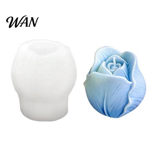Rose Silicone Mold Tulip Flower Mold, 3D Floral Candle Making for Soap Fondant Chocolate Wax Resin Craft, Baking Cake Decorating Small Molds Set