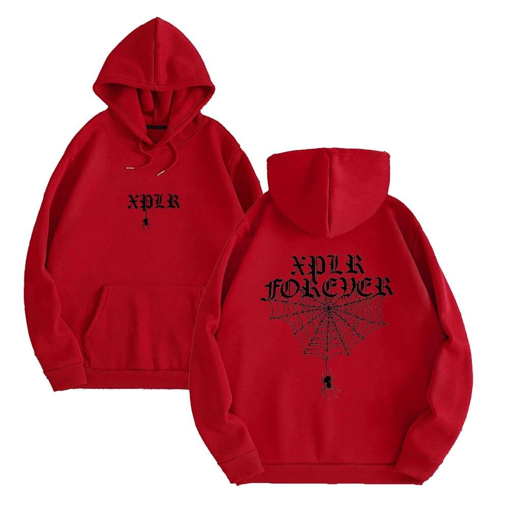 Толстовка унисексXPLR Hell Week Spider Merch, зимние толстовки с капюшоном, милая уличная одежда, с длинными рукавами, новый свитшот с логотипом Y2K