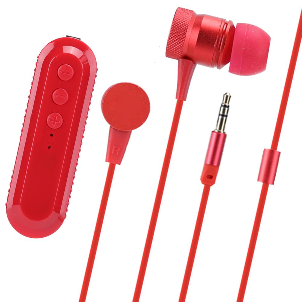 Петличные беспроводные наушники-гарнитура с зажимом, Bluetooth 4.1, красные.