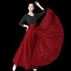 Женская испанская танцевальная юбка, длинное платье для belly dance, юбки с большим клешем, градиентный цвет, для выступлений