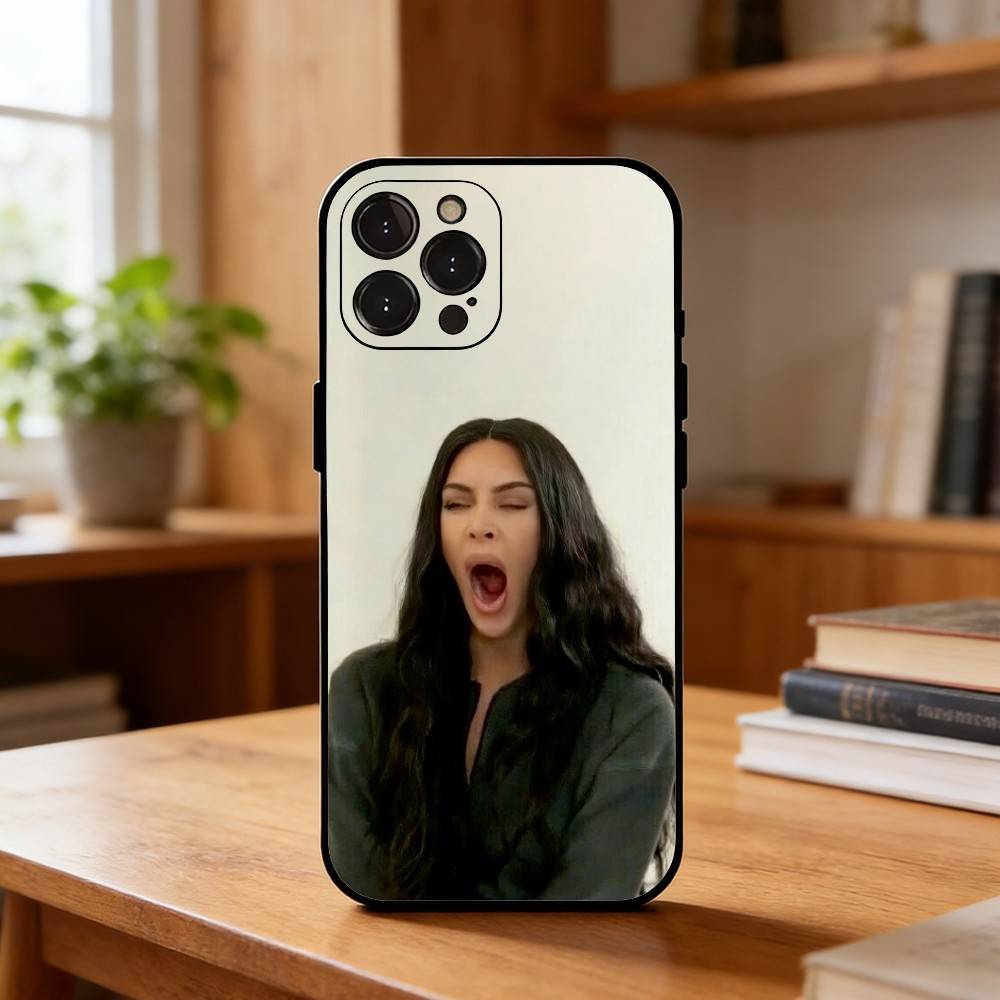 Чехол для телефона с мемами Ким Кардашьян Для iPhone17,16,15,14,13,12,Plus,Pro Max, 5G Другие Мягкий Черный Чехол