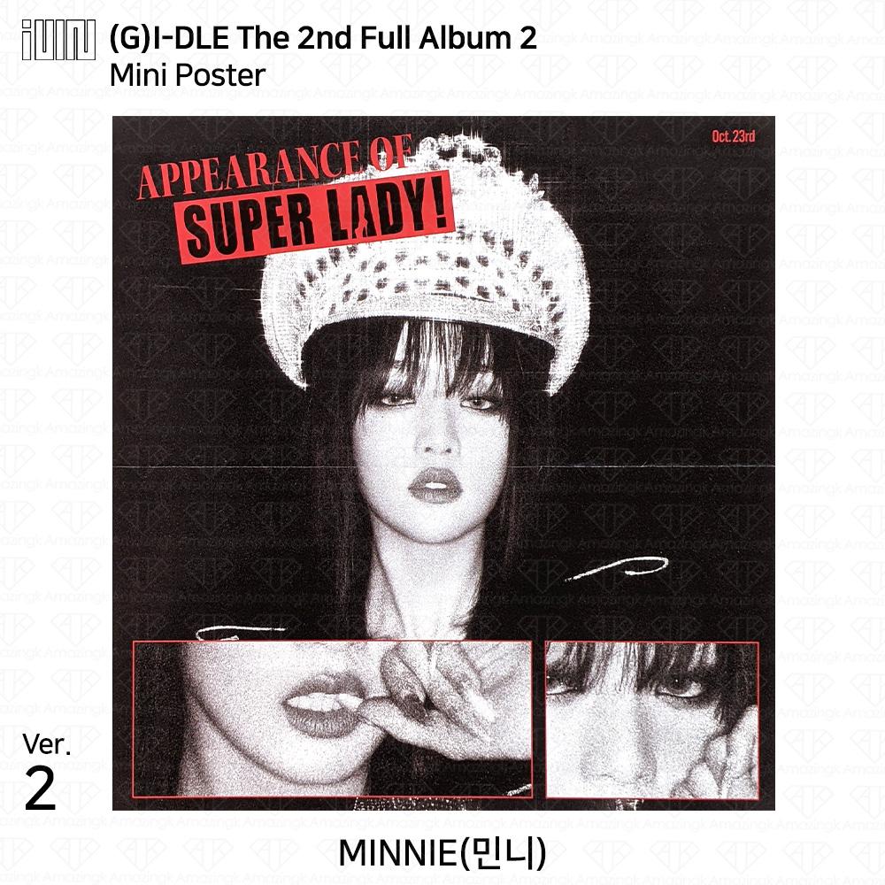 (G)I-DLE G-idle второй полный альбом 2 две фотокарточки мини-плакат открытка KPOP