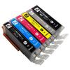 Warranty Compatible Canon XL Ink with Remaining Indicator for PIXUS 3-Year BCI-370/BCI-371 Cartridges, High-Yield, 6-Color, Chip, MG7730/TS8030