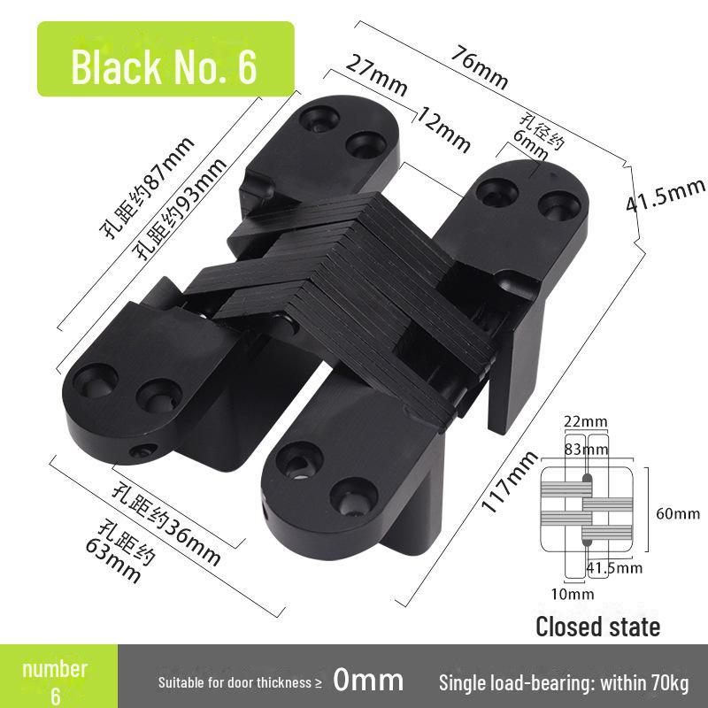 Thickened Stainless Steel Concealed Cross Hinge for European Folding Doors