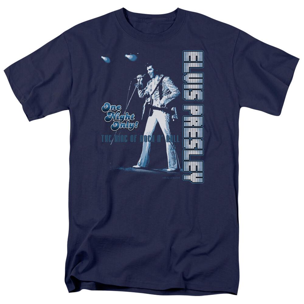 ELVIS PRESLEY ONE NIGHT ONLY Licensed Adult Men's Graphic Tee Shirt SM-5XL Unisex T-Shirt