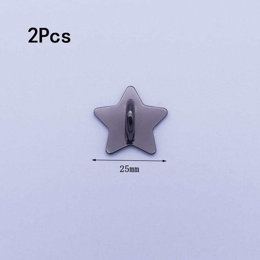 2Pcs Metal DIY Phone Case Accessories Adhesive Pendant Butterfly Star Moon Base Pendant Universal Hook