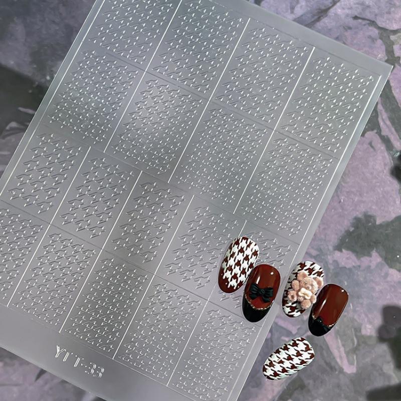 Simple Hollow French Nail Decals Transparent Spray-Painted Heart Butterfly Nail Art Stickers Fashion Manicure Decor