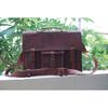 Men's Retro Rare Vintage Brown Leather Messenger Bag Shoulder Laptop Briefcase