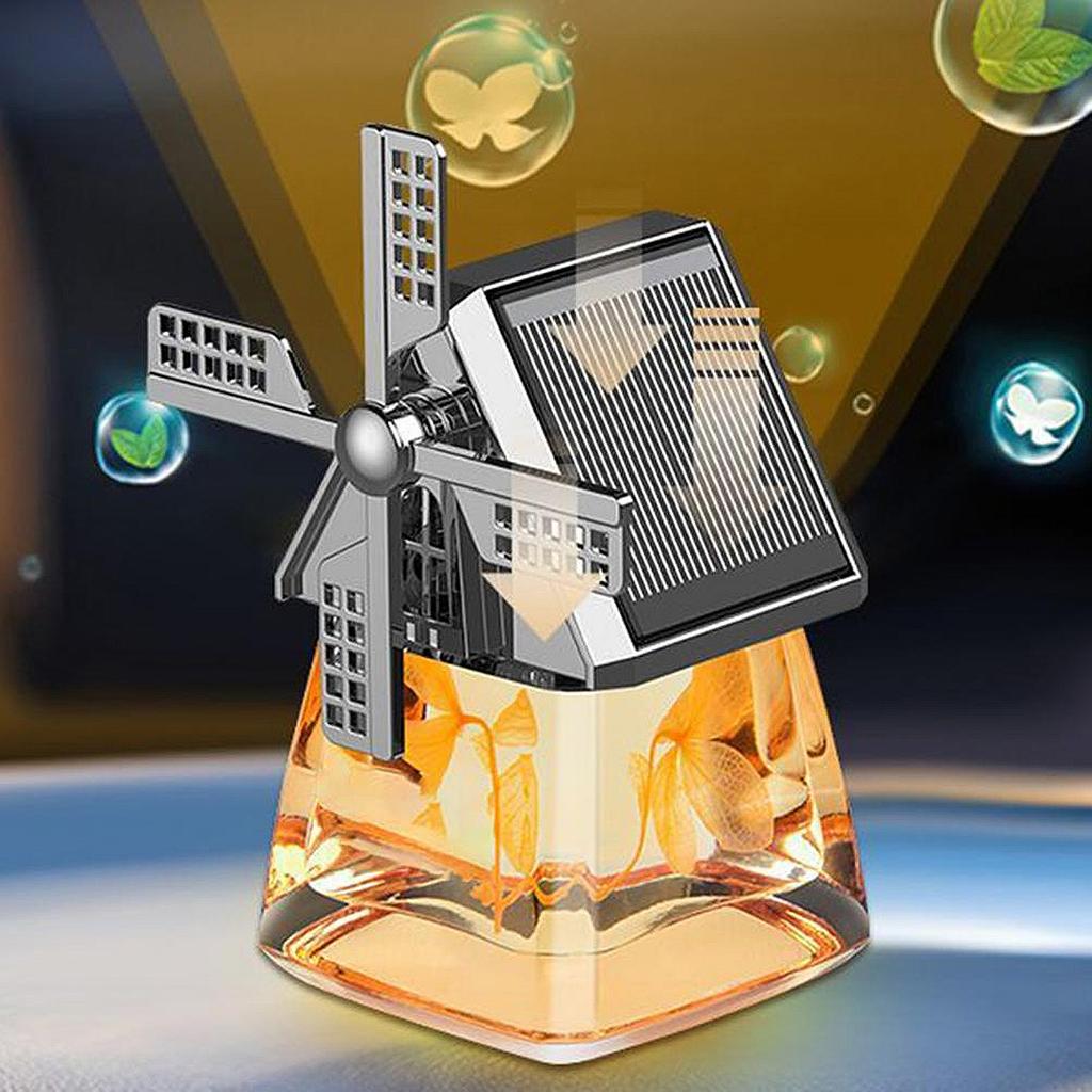 Truck Car Windmill Aromatherapys Diffuser Decor Air Freshener Solar Energy Rotating Essential Oil Diffuser With Rotation