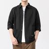 Весна Новая рубашка для мужской 7/4 рукав Модный тренд Повседневная хлопковая рубашка