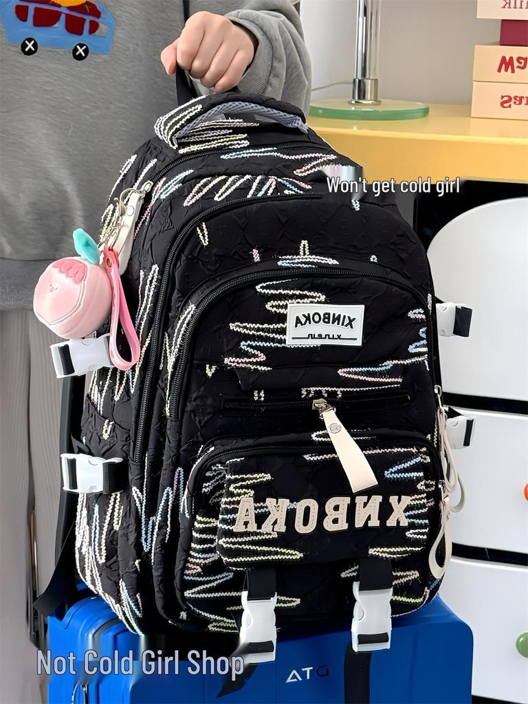 Милый легкий радужный плиссированный рюкзак для старшеклассников и учеников средней школы