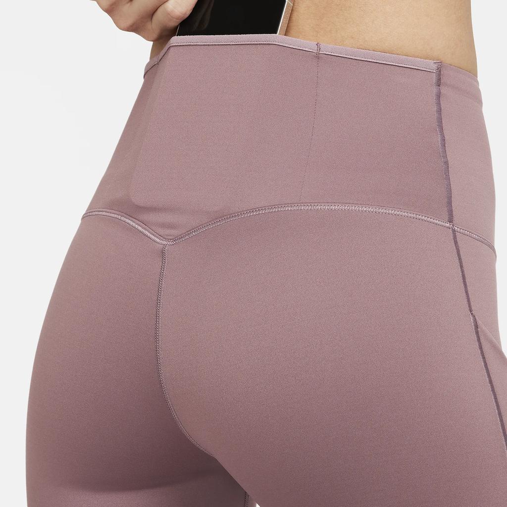 Nike Однотонные облегающие повседневные спортивные брюки с высокой талией, женские низы, дымчато-фиолетовый, красный DQ5640-208