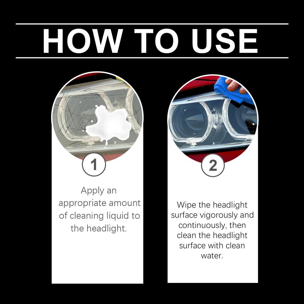 Rayhong Automotive Headlight Cleaner Car Headlight Care Brightening Cleaner & Polish Headlight Cleaner 100ml