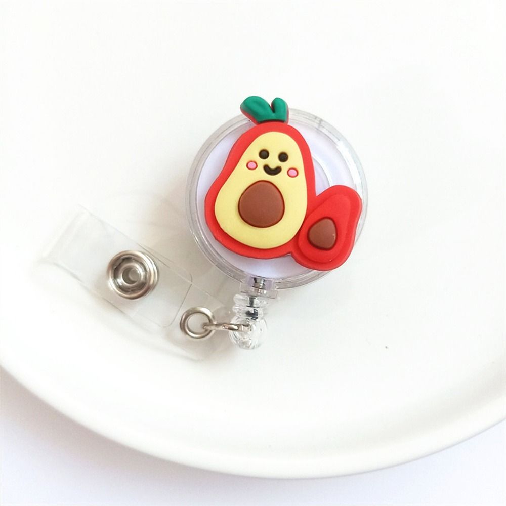 Silicone Fruits Nurse Badge Reel ID Card Retractable Badge Holder  Hospital Use