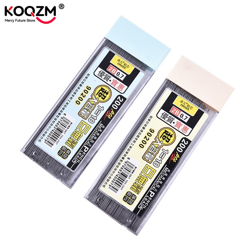 200Pcs/Box 0.5mm/0.7mm Graphite Lead 2B Mechanical Pencil Refill Automatic Pencil Lead New