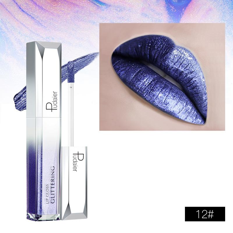Pudaier Жемчужная увлажняющая глазурь для губ Star Glitter Lip Gloss Lipstick
