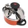 2L 2 Liter Stainless Steel Mini Pressure Cooker Canner Double Bottom Pressure Cooker for Gas Stoves Induction Stoves