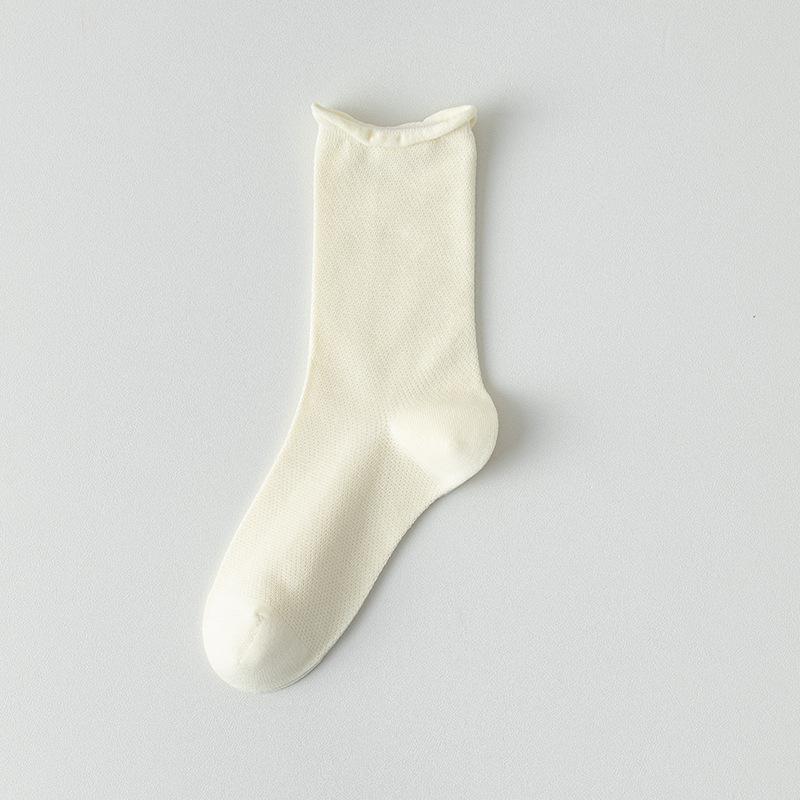 Женские весенне-осенние носки из чистого хлопка, впитывающие пот, бесшовные, с широкой резинкой, трубчатые, махровые