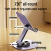360° Rotating Metal Stand: Foldable & Portable for Phones and Tablets