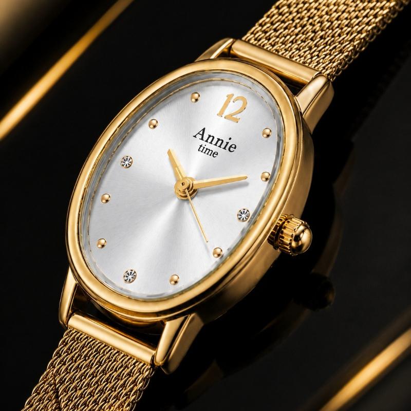Fashion Women Watches Luxury Diamond Oval Dial Mesh Band Quartz Watches for Woman Elegant Clock Gift for Ladies relogio feminino