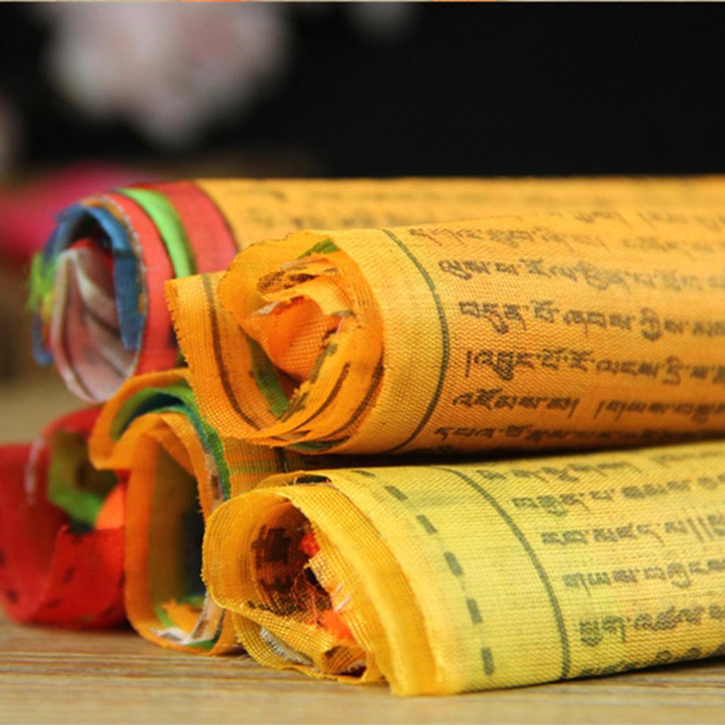 Тибетские молитвенные флажки 20 штук Буддийский баннер 10x6 дюймов Священное искусство Тибетские молитвенные флажки для мира Медитация Стена Двор