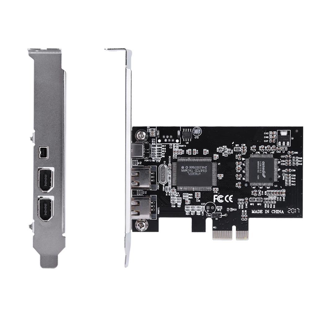 1394a controller card firewire controller card PCI-E PCI Express FireWire 1394a IEEE 1394 Controller Card with Firewire Cable