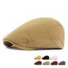 Vintage Peaked Cap Women's Beret British Youth Forward Cap Men's Solid Color Cap