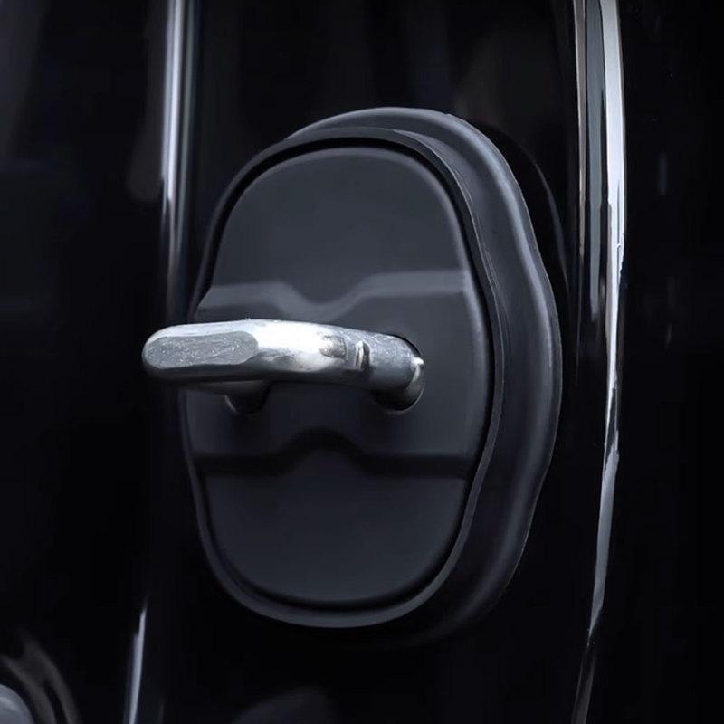 For NISSAN Maxima 2012-2025 Silicone Car Door Lock Buckle Protection Cover Elastic Anti-Collision Shock Absorbing Pad Cushion