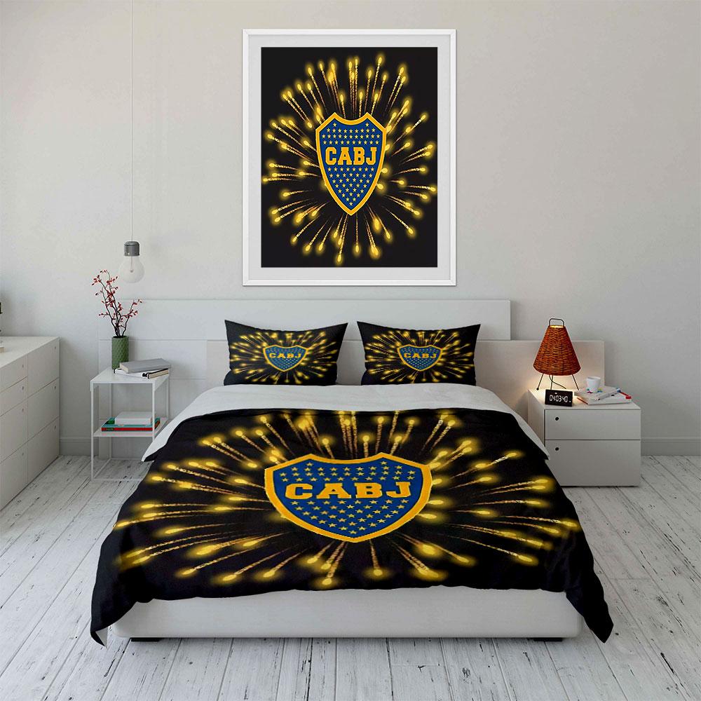 Blue and Yellow Shield Bedding Set Bedding Duvet Cover Set Duvet Cover Pillowcases (1 * Duvet Cover 2 * Pillowcases, without duvet insert)
