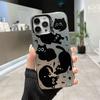 Personalized Funny Cartoon Cat Color Silver Case for Apple 15 Mobile Phone Case 13 All-inclusive for IPhone14promax Mobile Phone Case