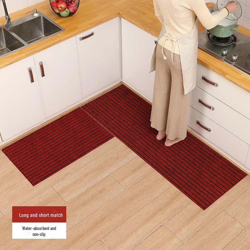 Non-Slip Kitchen Floor Mats - Oil-Proof, Waterproof, Dirt-Resistant, and Absorbent for Home Entrances