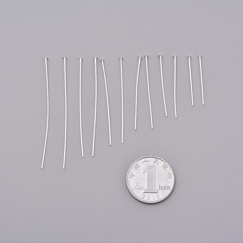 Sterling Silver S925 T-Head Pin for DIY Bracelets and Beaded Jewelry