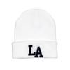 New LA embroidered men's and women's European and American cold-proof knitted hats women's autumn and winter warm wool hats