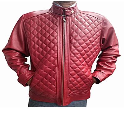 Мужская кожаная стеганая байкерская куртка REAL RED, мотоциклетная куртка, кожаная куртка, мотокуртка, индивидуальный подарок, стильная праздничная куртка, подарок для него