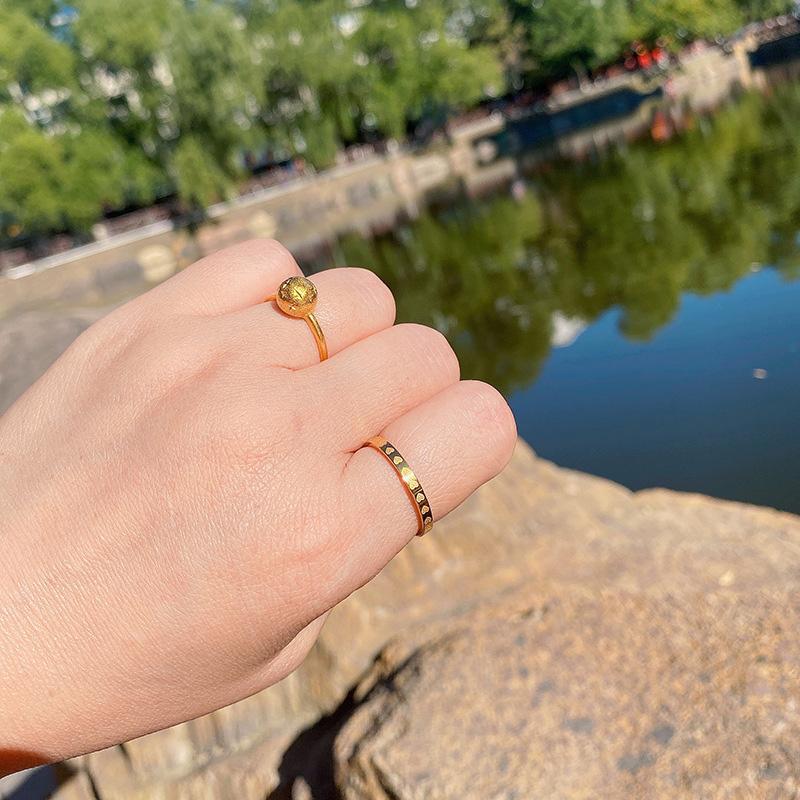 Titanium Steel Ring for Women Love Heart Gold Color Rings Simple Wedding Jewelry Female Party Accessories Lover Gifts