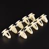 10 Pcs Beige Vehicle Car 8 Mm Hole Plastic Rivets Fastener Door Clips