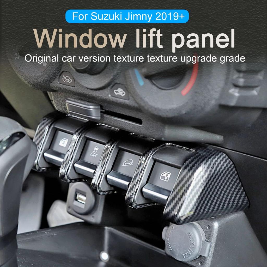 Interior Moulding For Suzuki Jimny Car Window Lifting Switch Panel Trim Cover Sticker Accessories For Suzuki Jimny +