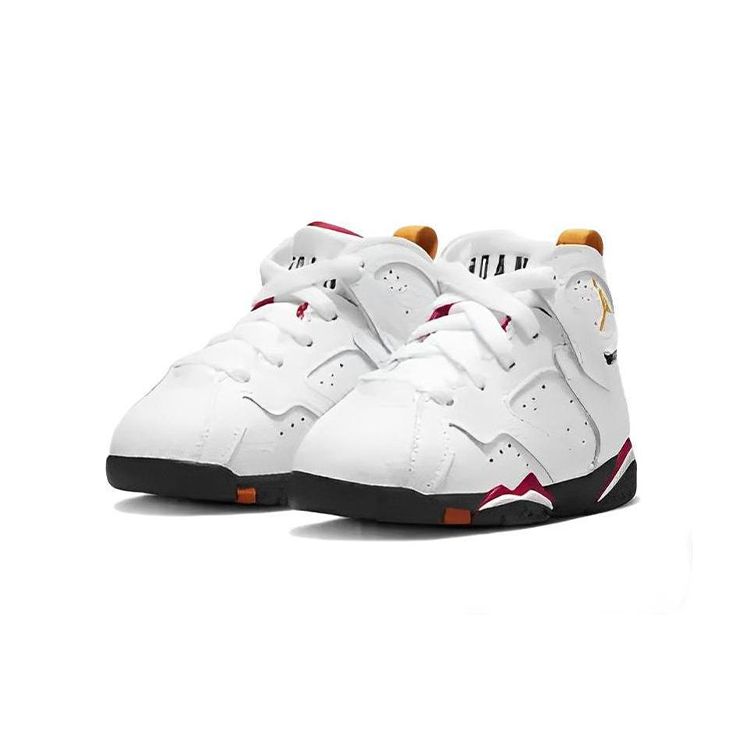 Air Jordan 7 Retro TD Cardinal 2022 Baby Sneakers White Black Cardinal-Red DJ2776-106