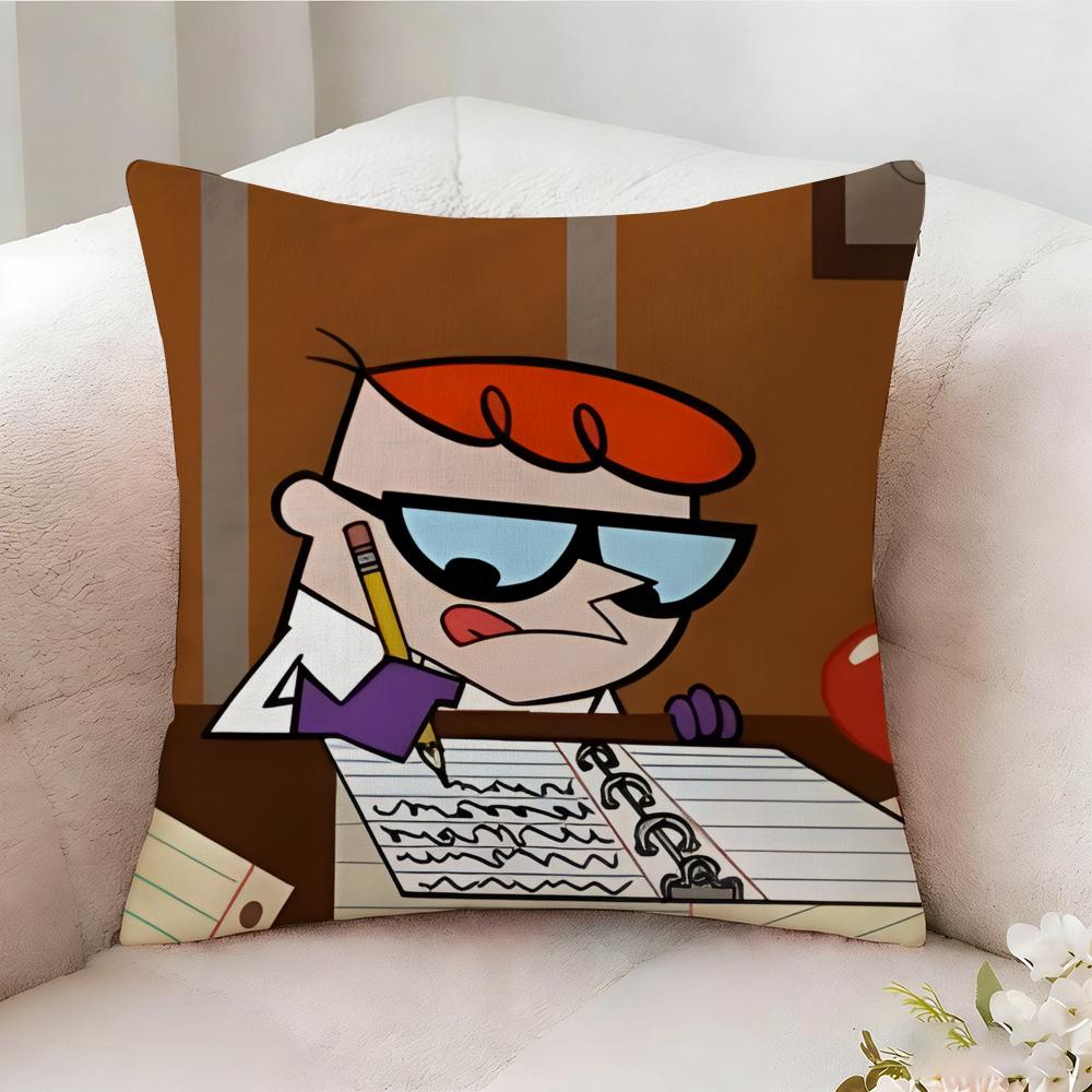 Ddexters Laboratory Anime Pillow Case Pillowcase Doublesided Printed Sofa Cushion Bedroom Headboard Pillow
