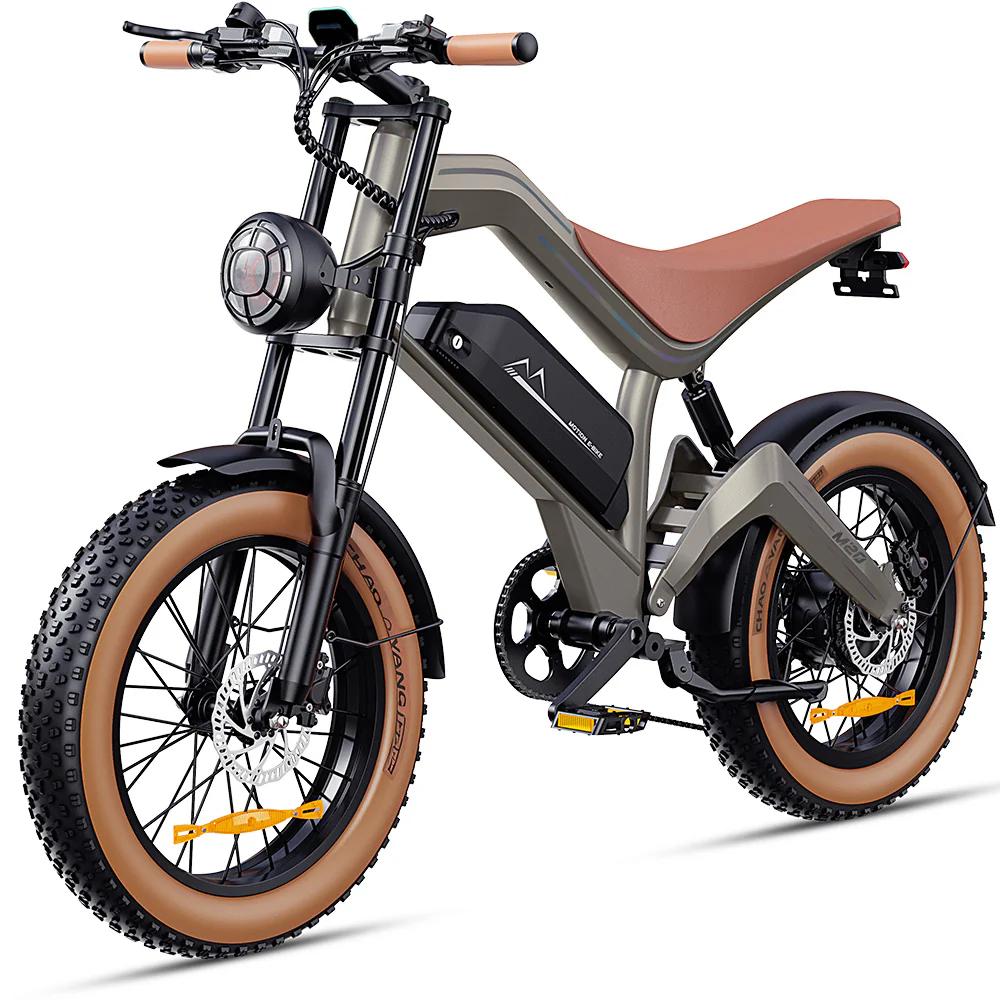 DYU M20 All-Terrain Electric Bike - 250W Motor, 48V 18.2Ah Battery, 160 km Range, Dual Disc Brakes, Suspension Fork, Versatile Urban Electric Bike